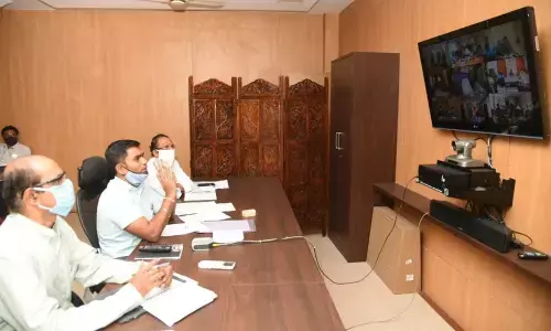 District Collector Dr N B Gupta addressing officials through a  video conference in Chittoor on Tuesday