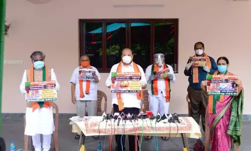 BJP State president Kanna Lakshminarayana, former Minister Ravela Kishore Babu, and BJP leaders