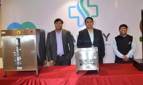 Dr Praneeth, Director of Medical R&D, SafWay, CVN. Vamshi, founder & CMD, and CMA Mallikarjun Guptha, CFO