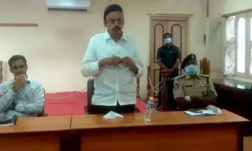 MLA Meka Pratap Apparao addressing the Task Force committee meeting in Nuzvid on Thursday