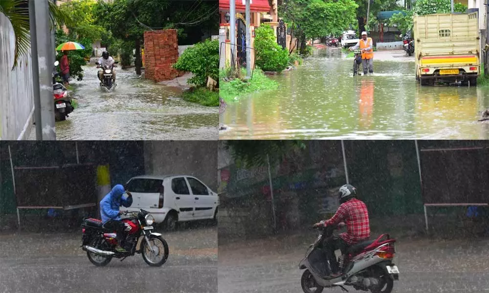 Heavy rains up to 80 mm lashed several parts of the city on Thursday