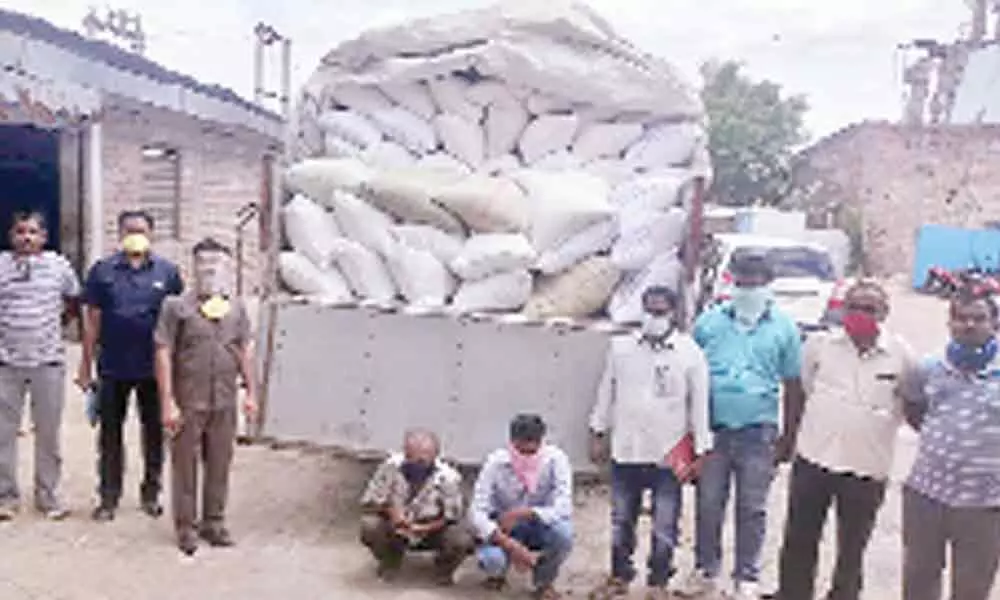 PDS rice seized by Task Force police in Khammam (File Photo)