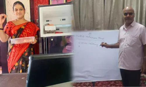 Makeshift studios spring up at teachers homes