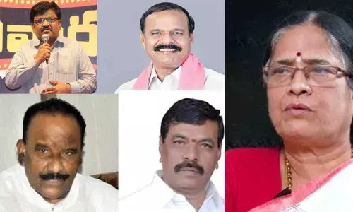 Karne Prabhakar, Naini, Baswaraju Saraiah, Deshapati Srinivas and Vani Devi