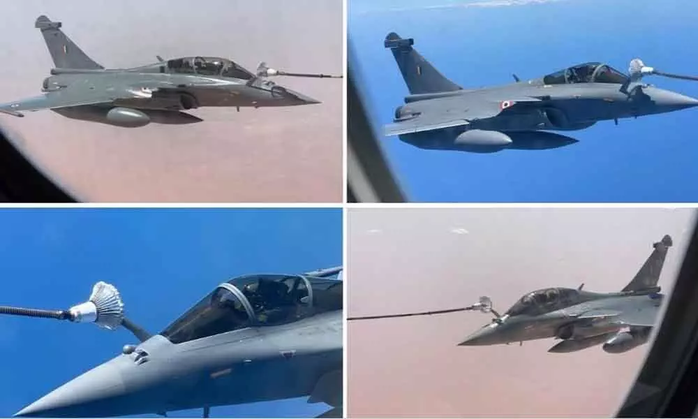 IAF shows Rafales re-fuelling mid-air on way home