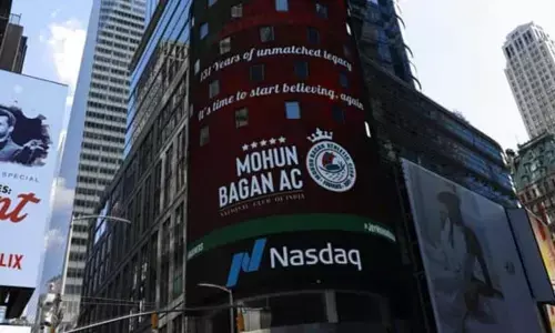 Mohun Bagan on NASDAQ billboard in NYT Square