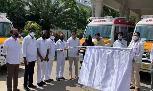 KTR flags off six COVID-19 Response Ambulances
