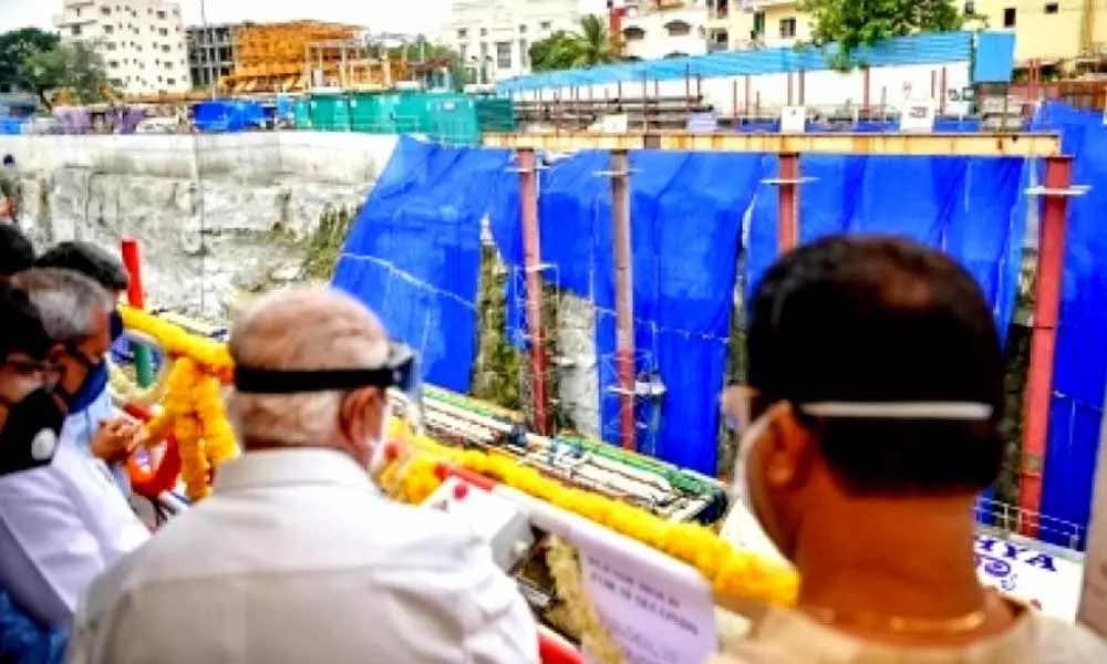 Yediyurappa launches Bengaluru Metro Phase II Tunnelling Work