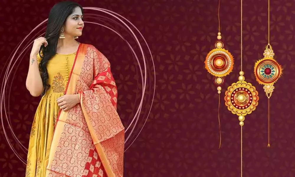 Celebrating the most auspicious bond for life. All the brothers out there,  let us know what would you gift if you … | Celebrities, Saree styles, Happy  rakshabandhan