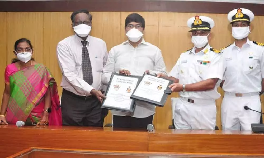 Andhra University signs a Memorandum of Understanding with INS Vishwakarma for a PG diploma course in Visakhapatnam