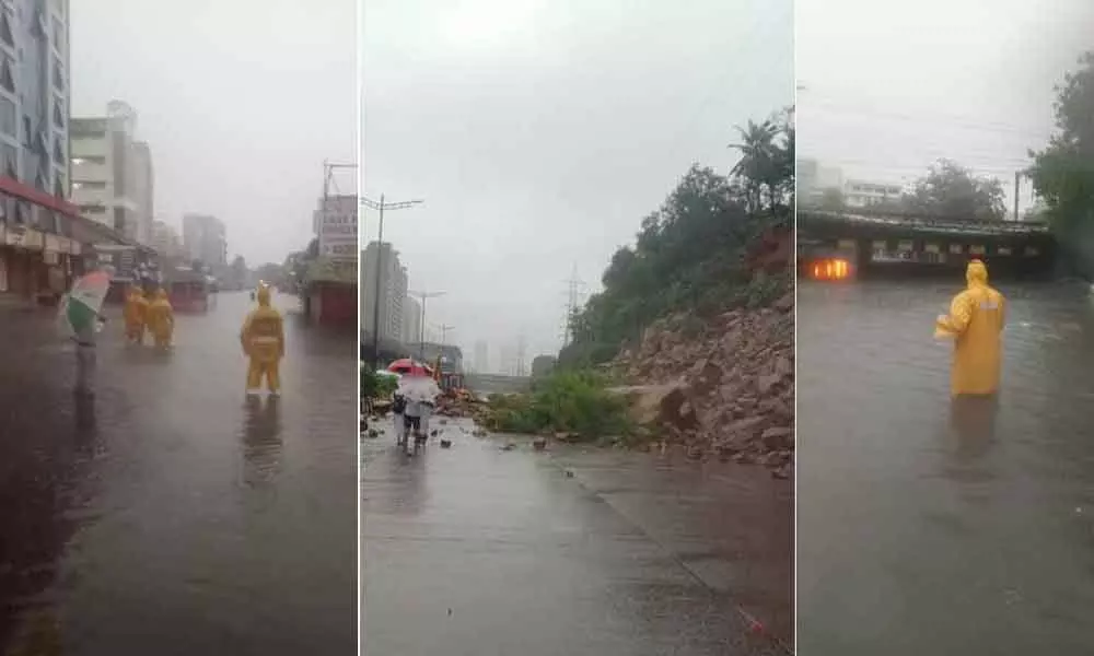 Heavy rain lashes Mumbai; trains, road traffic hit