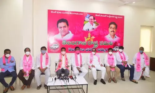 ZP Chairman Kamal Raju speaking to the media in Khammam on Thursday