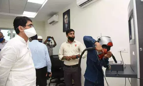 Finance Minister Buggana Rajendranath Reddy inspecting a thermal company in Sri City on Friday
