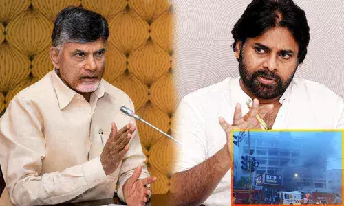 Chandrababu and Pawan Kalyan express shock over fire mishap at Vijayawada COVID centre, demands probe