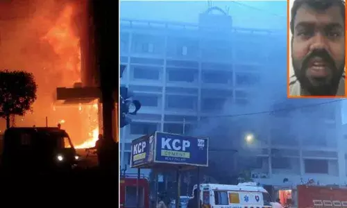 Fire accident at COVID care centre in Vijayawada