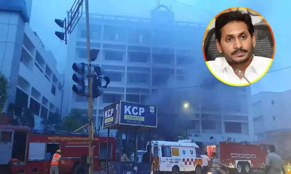 CM enquires on fire mishap occurred at COVID centre in Vijayawada