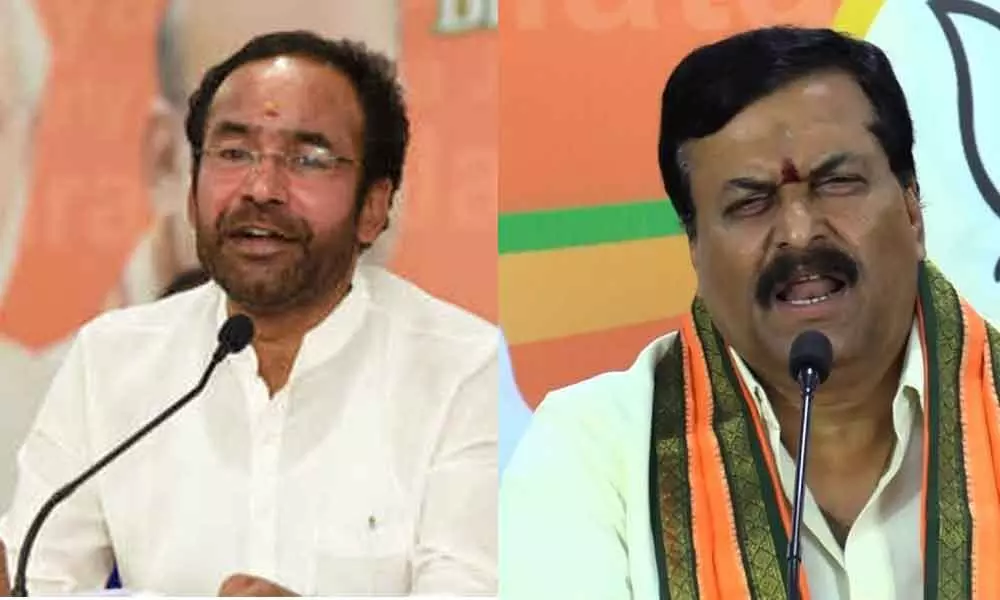 Kishan Reddy(Left); Ponguleti Sudhakar Reddy(Right)