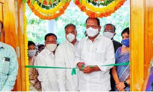 Welfare Minister Koppula Eshwar inaugurating MPDO office in Sultanabad mandal on Monday