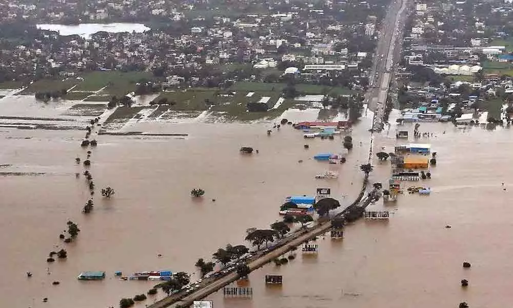 Floods in several parts of Karnataka
