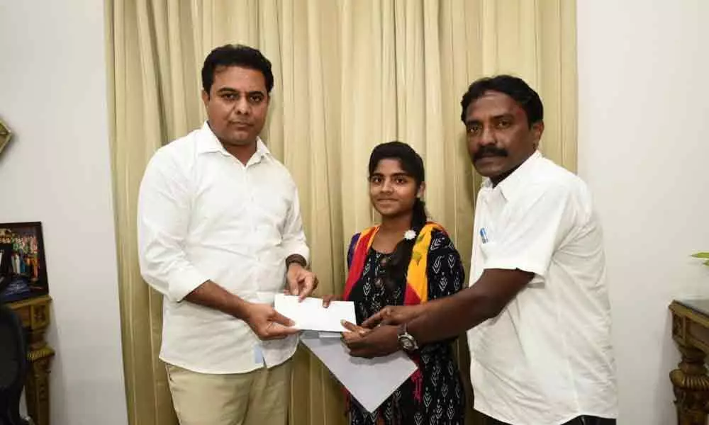 Ktr Extends Financial Aid To Iit Student From Warangal ktr extends financial aid to iit