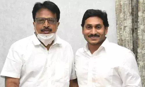P Suryanarayana Raju  with Chief Minister YS Jagan Mohan Reddy