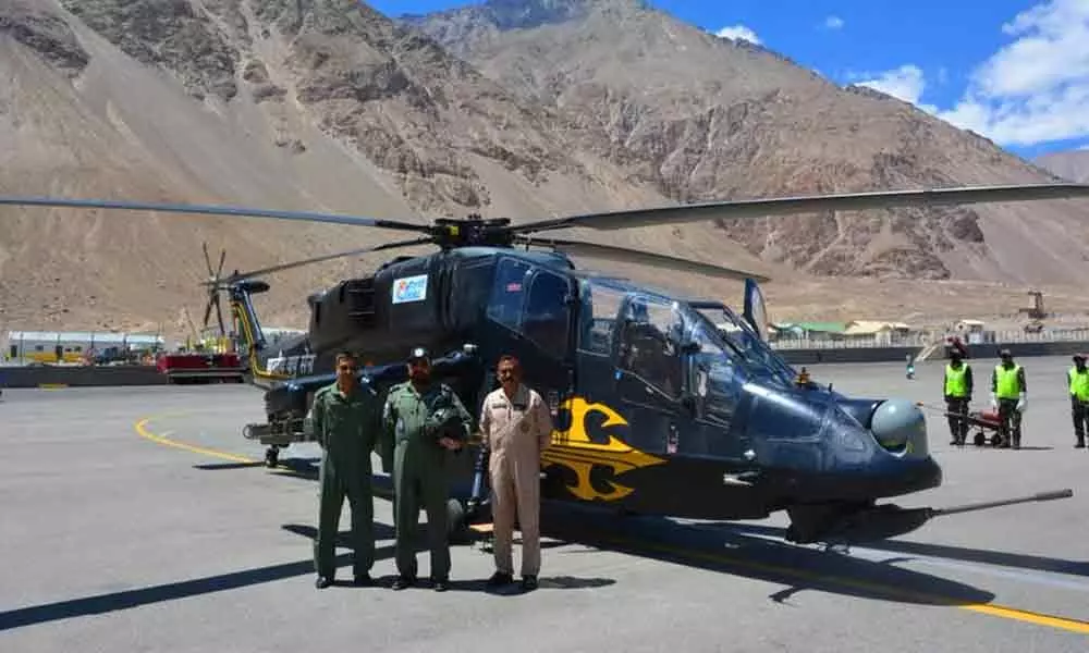 2 light combat choppers made by HAL deployed in Ladakh