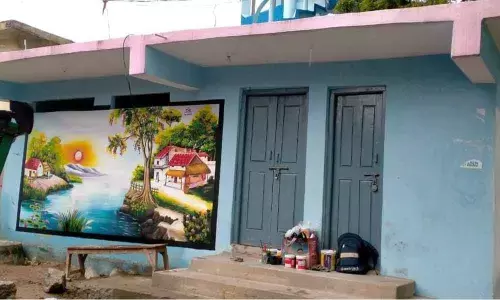 A newly-built public toilet in Chandur town in Nalgonda district