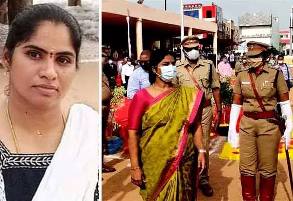 TN lady cop places duty above personal tragedy, conducts Independence Day function