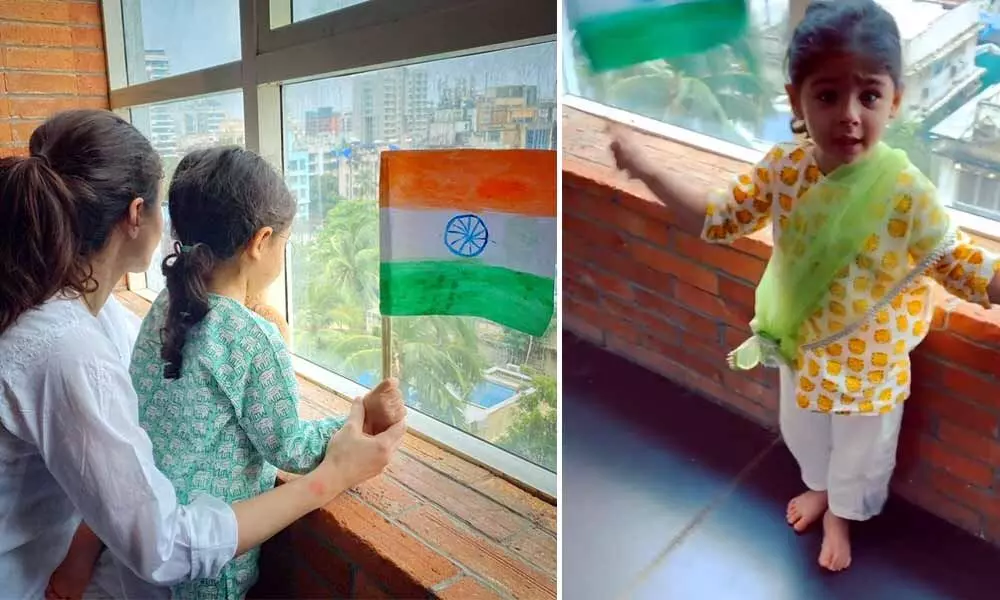 Happy Independence Day: Little Munchkins Taimur And Inaaya Looked Cute Holding The National Flag