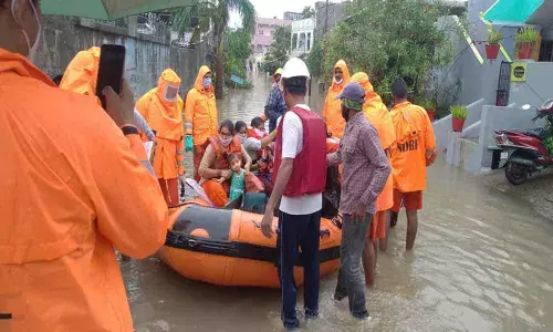 NDRF Team in action in Warangal
