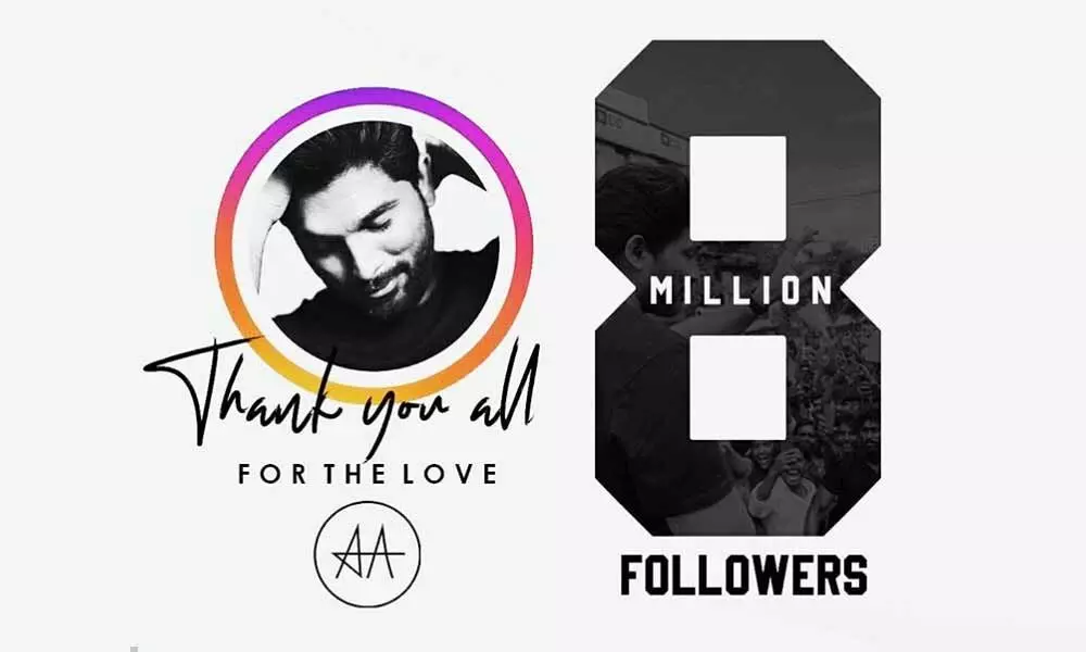 Tollywood Star Allu Arjun Amasses 8 Million Followers In Instagram, Thanks His Fans For Love