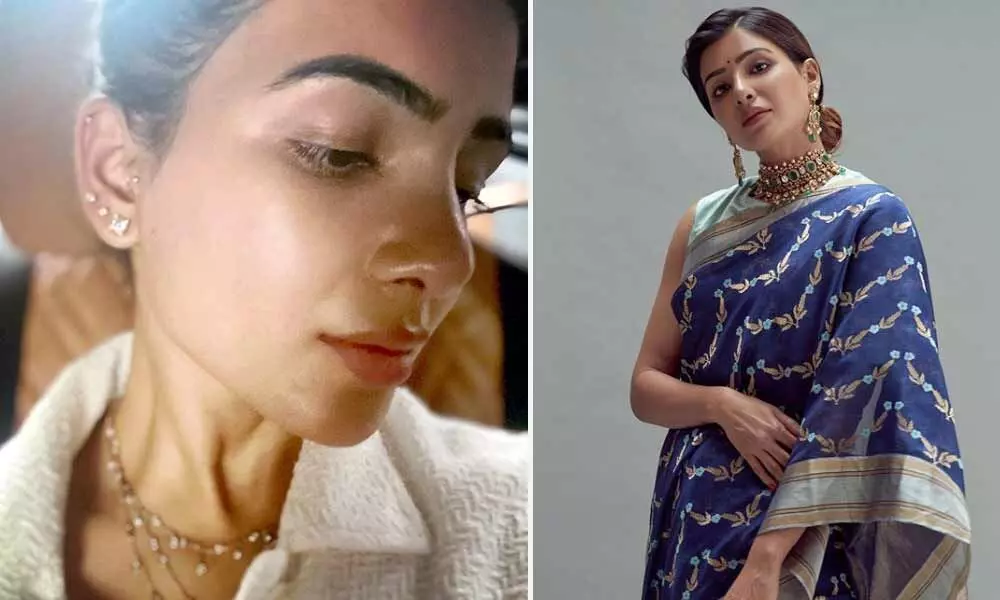 Tollywood Ace Actress Samantha Shows Off Her New Ear Piercings