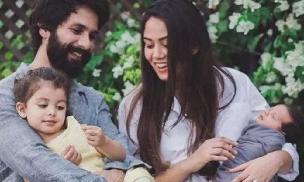 Shahid Kapoor and Mira Kapoor with kids