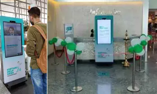 Virutal information desk at  Bengaluru city airport