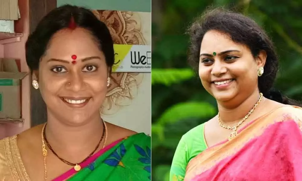 G Lahari (left); S Amrutavarshini (right)