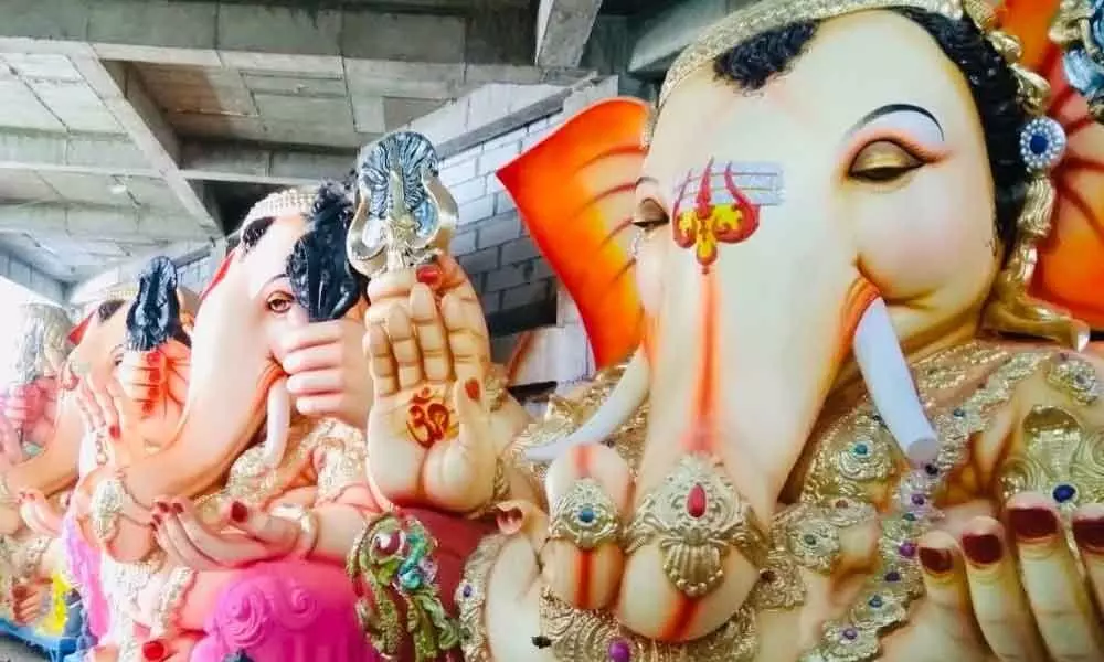 Few Ganesh idols sold in Dhoolpet