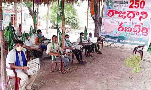 Andhra Pradesh farmers Rana Bheri against 3C move