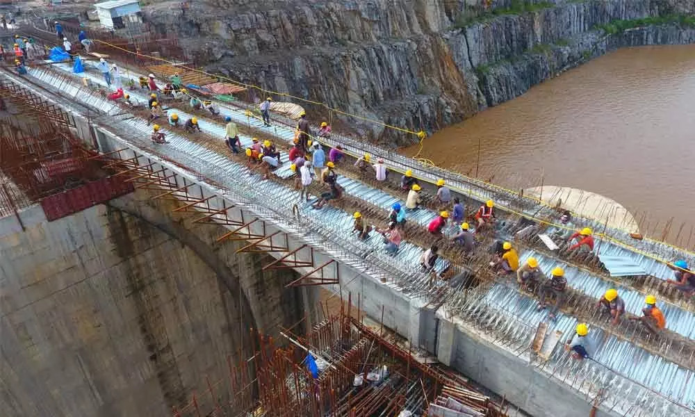 Polavaram project works continue despite floods