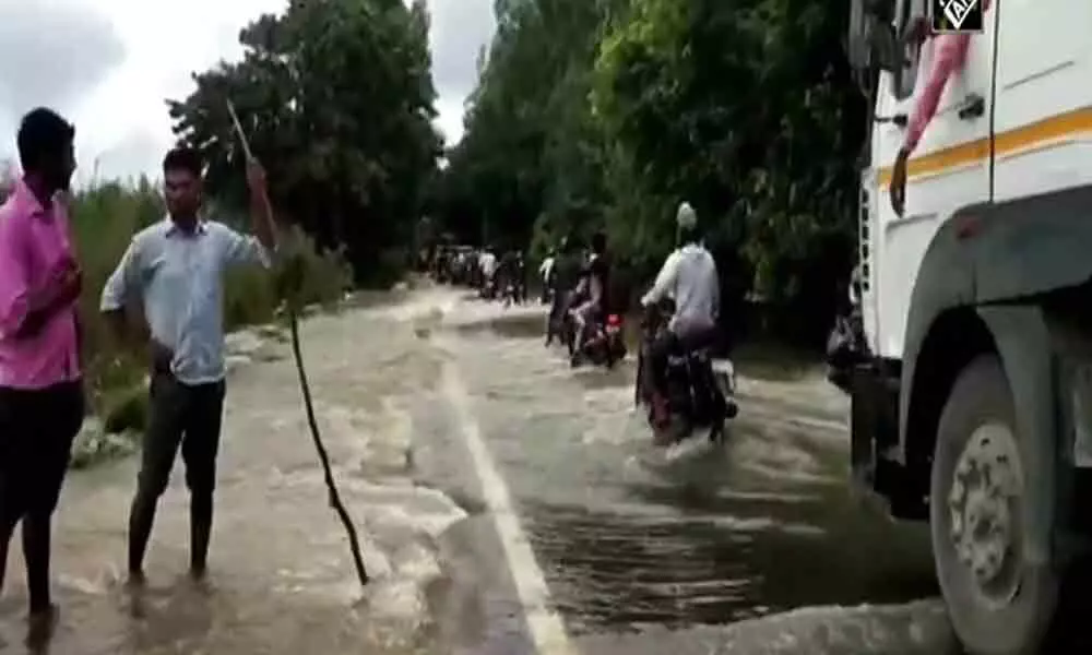 Uttar Pradesh: Moradabad-Tehri bypass road flooded after water-level rises in Ramganga river