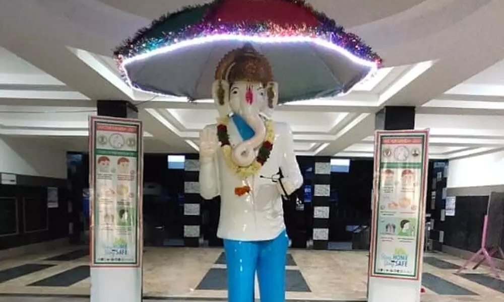 Doctor Ganesh idol in Karimnagar city