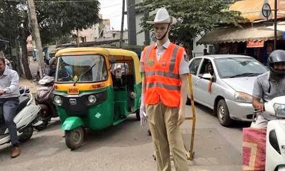Bengaluru Bye Bye dummy cop, we aren't scared of you