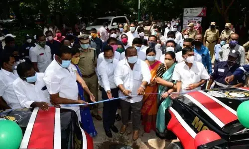 Minister Gangula Kamalakar inaugurates DRF vehicle