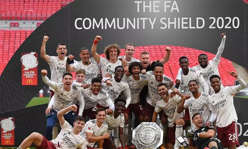 Arsenal edge Reds in shootout to win Community Shield