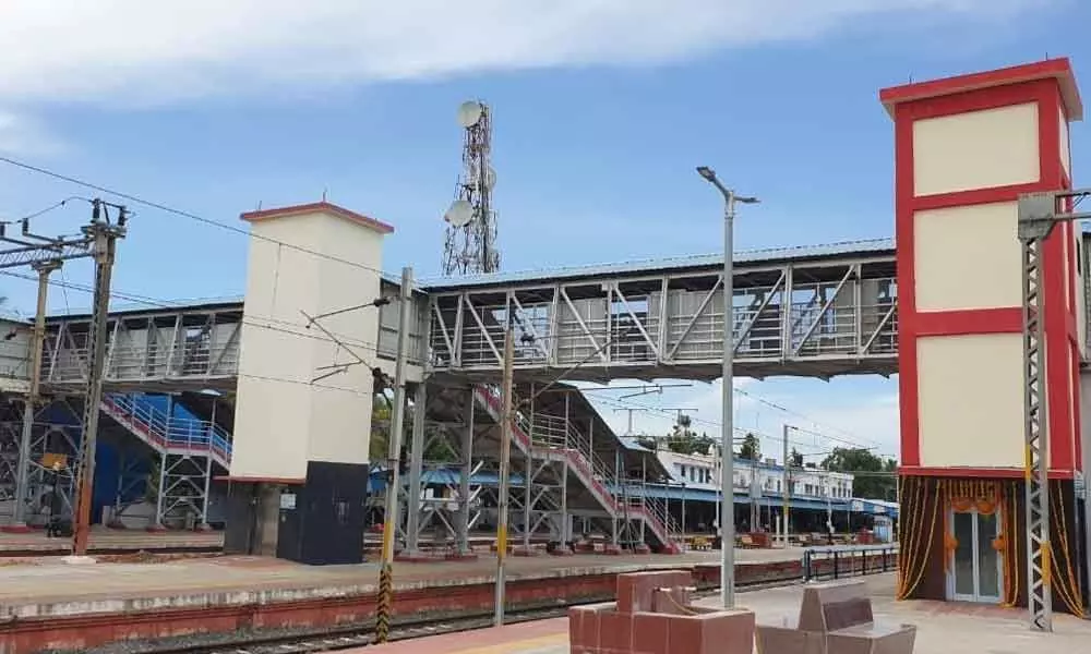 Newly-inaugurated lift at Gudur railway station