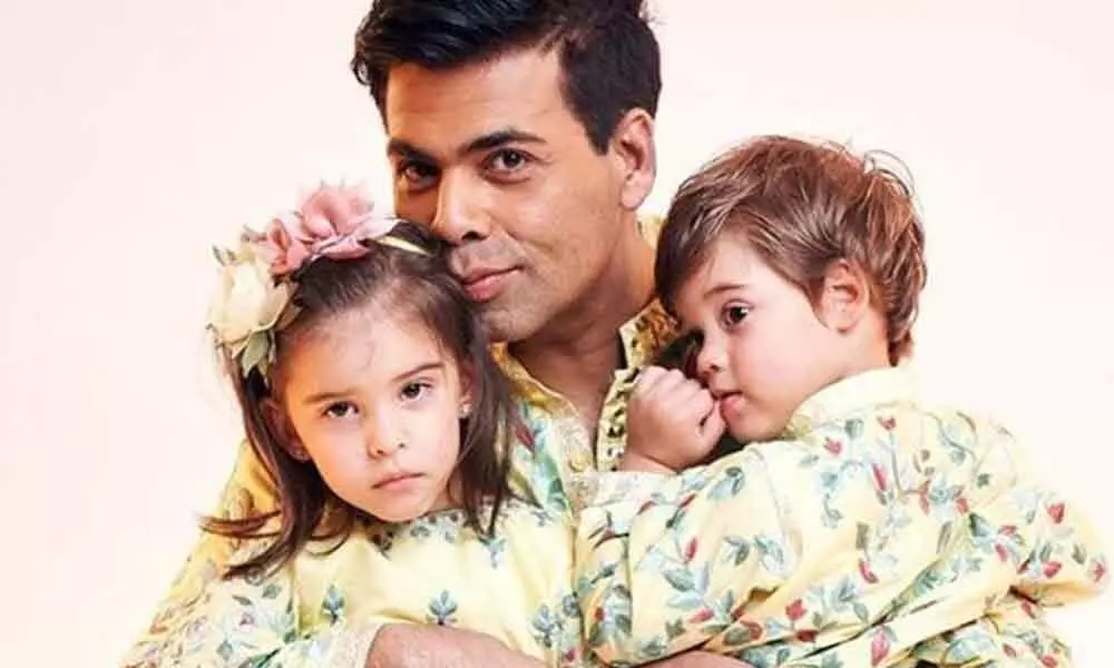 Karan johar with his kids