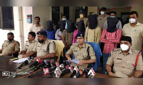 Trainee IPS officer Kommi Pratap Shiva Kishore addressing media at II Town police station in Kurnool on Wednesday