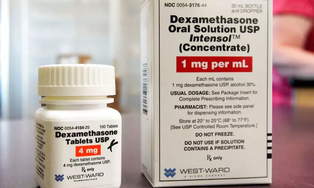 This Tuesday, June 16, 2020 file photo shows a bottle and box for dexamethasone in a pharmacy in Omaha, Neb. (File photo: AP)