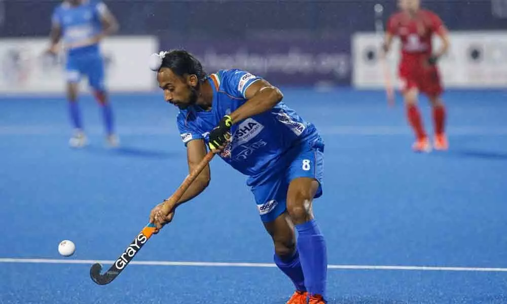 Indian mens hockey midfielder Hardik Singh