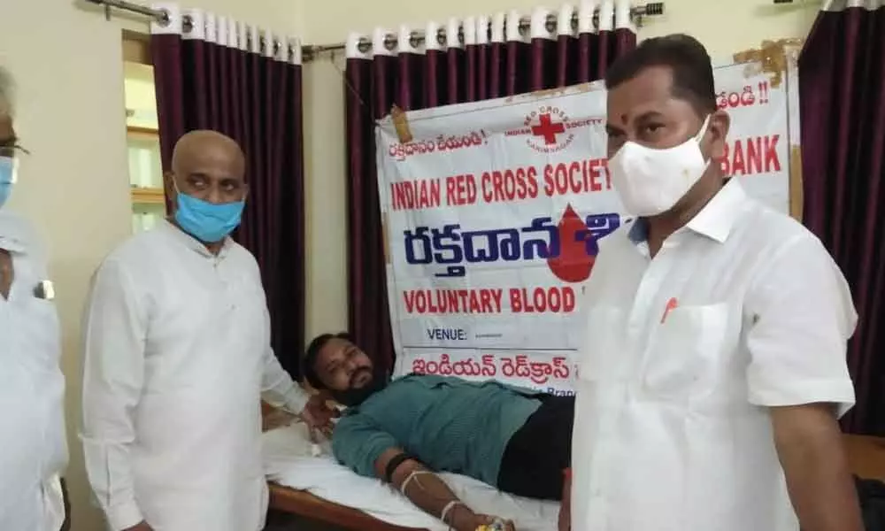 Blood donation camp held in Karimnagar