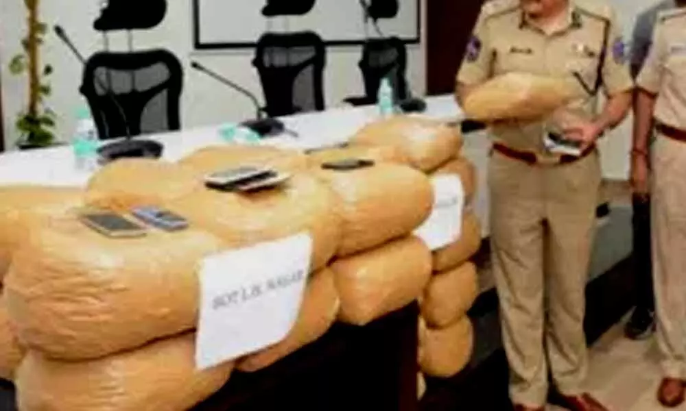 Hyderabad: Excise officials seize 327 kg of ganja worth of Rs 59 lakh